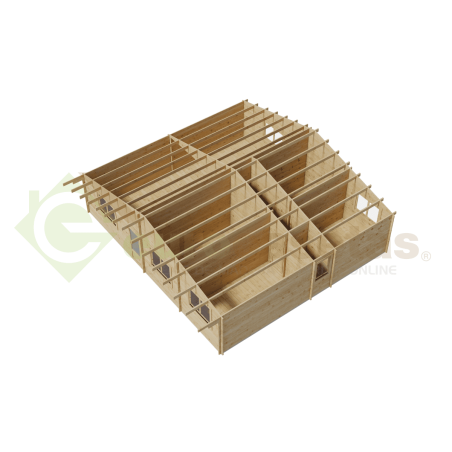 Casa de madera residencial Nara 83 m², 44 mm