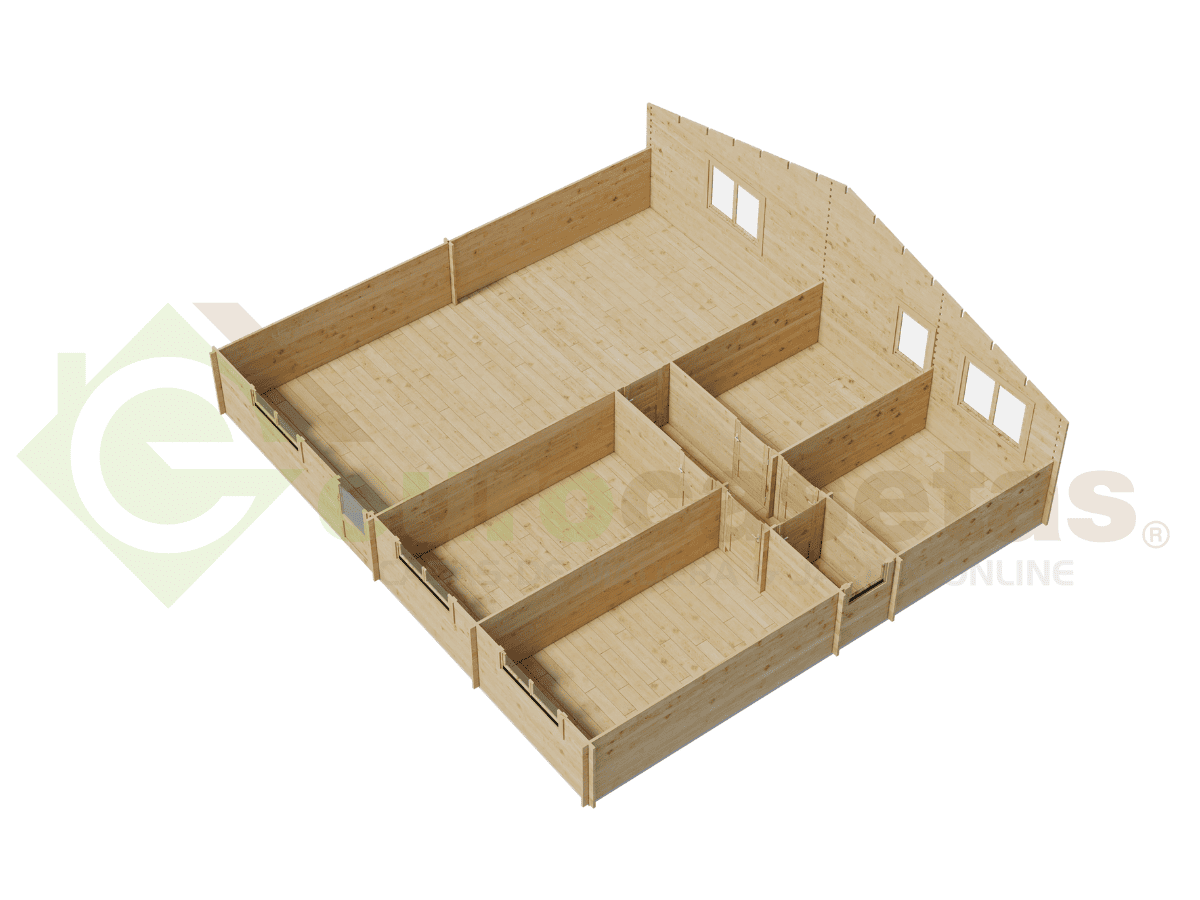 Casa de madera residencial Nara 83 m², 44 mm