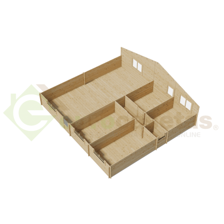 Casa de madera residencial Nara 83 m², 44 mm