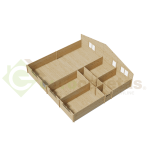 Casa de madera residencial Nara 83 m², 44 mm