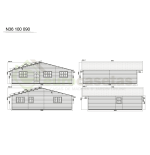 Casa de madera residencial Nara 83 m², 44 mm