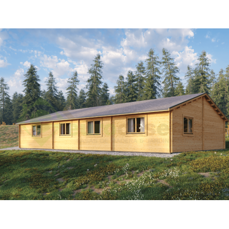 Casa de madera residencial Elva 118 m², 44 mm