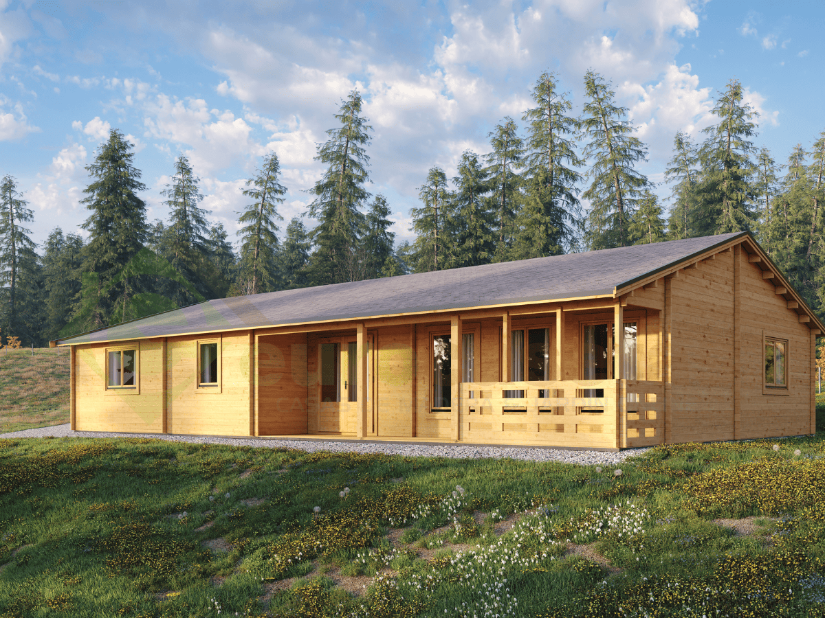 Casa de madera residencial Elva 118 m², 44 mm