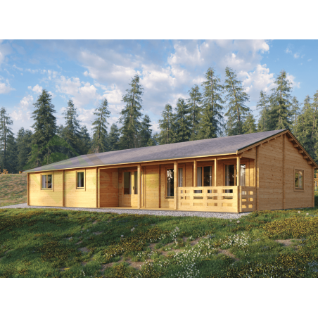 Casa de madera residencial Elva 118 m², 44 mm