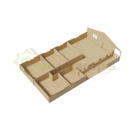 Casa de madera residencial Elva 118 m², 44 mm