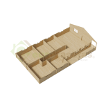 Casa de madera residencial Elva 118 m², 44 mm
