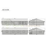 Casa de madera residencial Elva 118 m², 44 mm