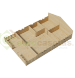Casa de madera VEGA de 70 m² con gran terraza