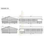 Casa de madera VEGA de 70 m² con gran terraza