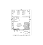 Casa de madera VEGA de 70 m² con gran terraza