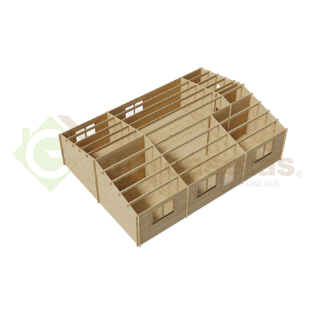 Casa de madera residencial Solia 66 m², 44 mm