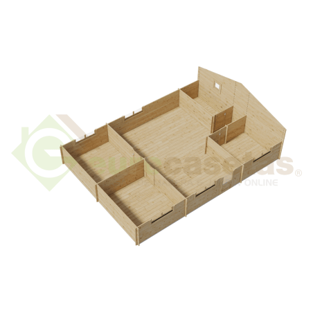 Casa de madera residencial Solia 66 m², 44 mm
