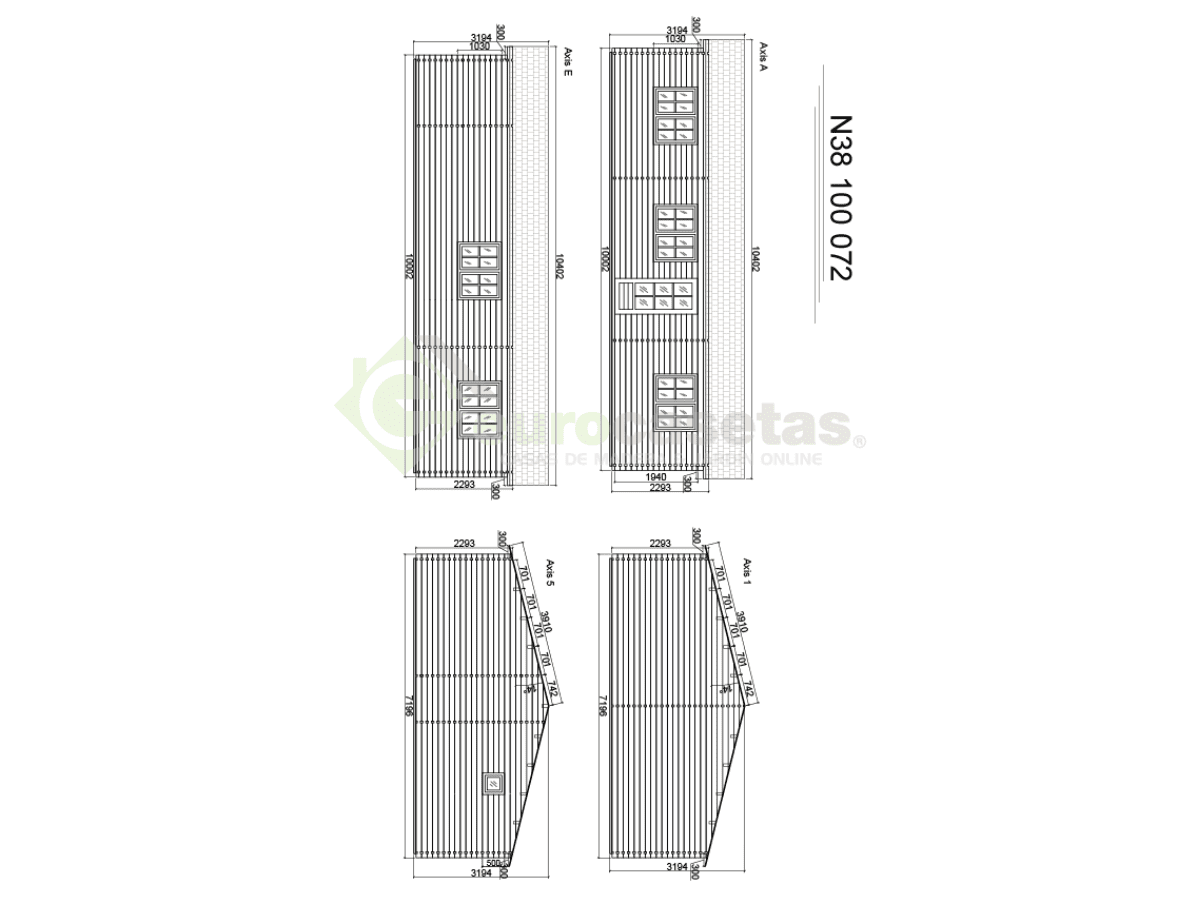 Casa de madera residencial Solia 66 m², 44 mm