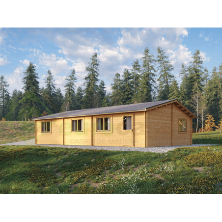 Elara Residential Wooden House 77 m², 44 mm