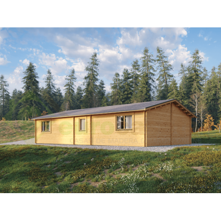 Elara Residential Wooden House 77 m², 44 mm