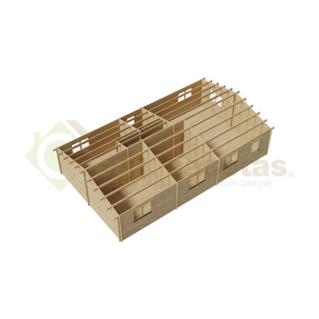 Elara Residential Wooden House 77 m², 44 mm