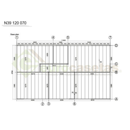 Elara Residential Wooden House 77 m², 44 mm