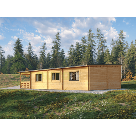 Maison en bois résidentielle Alira 70 m², 44 mm
