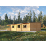 Maison en bois résidentielle Alira 70 m², 44 mm