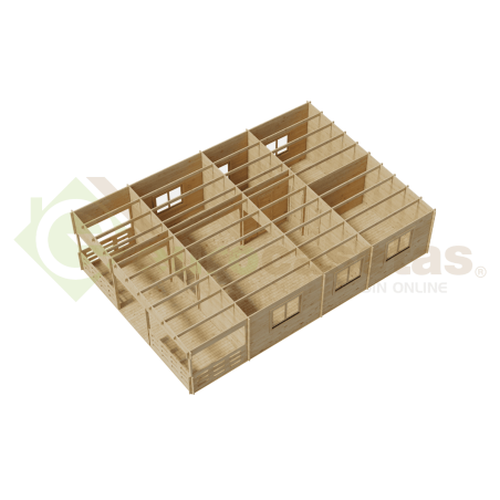 Maison en bois résidentielle Alira 70 m², 44 mm