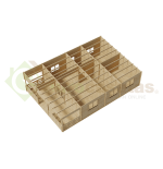 Maison en bois résidentielle Alira 70 m², 44 mm