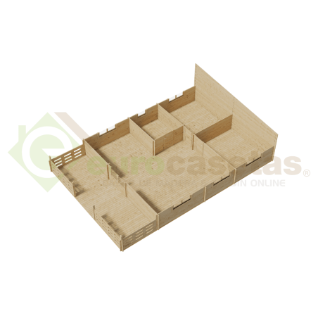 Maison en bois résidentielle Alira 70 m², 44 mm