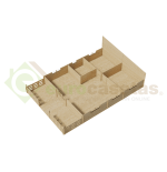 Maison en bois résidentielle Alira 70 m², 44 mm