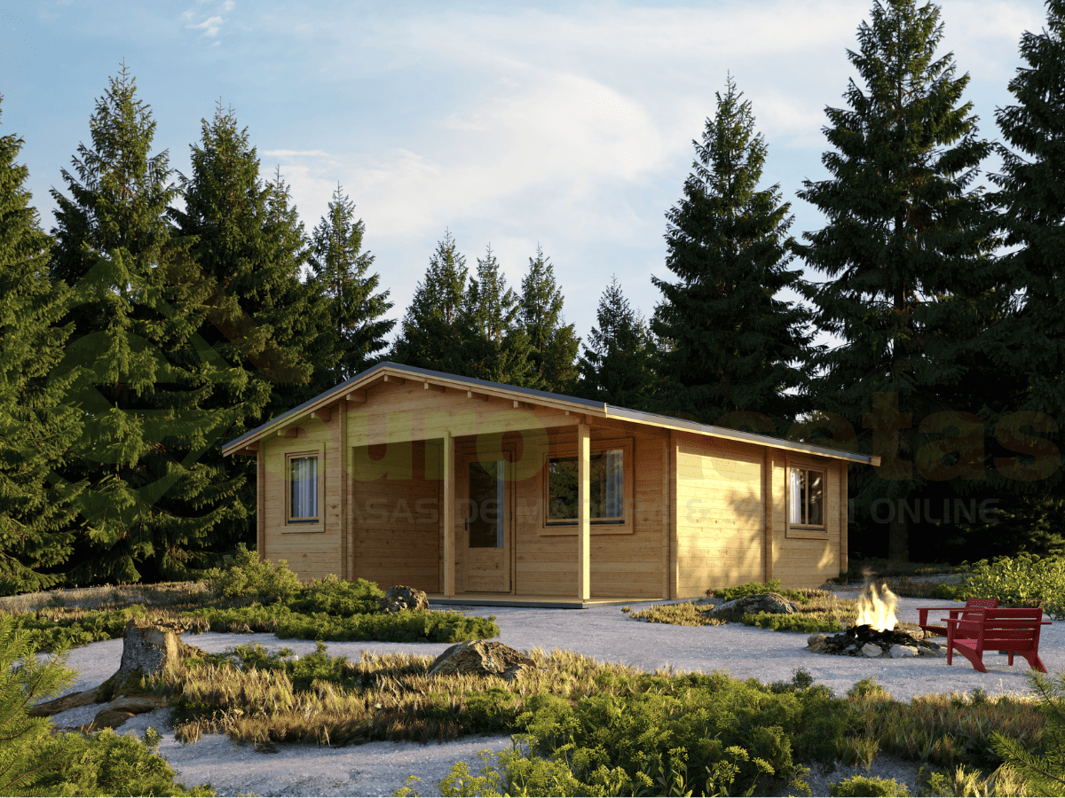 Casa de madera Freya 32 m², 44 mm