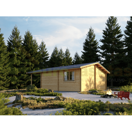 Casa de madera Freya 32 m², 44 mm