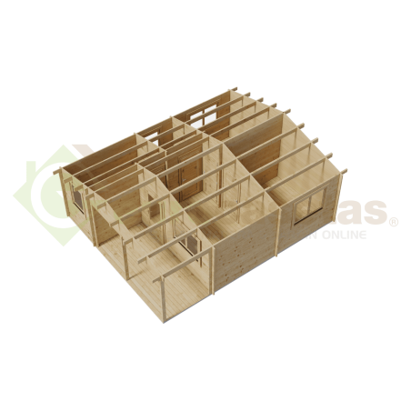 Casa de madera Freya 32 m², 44 mm