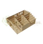 Casa de madera Freya 32 m², 44 mm
