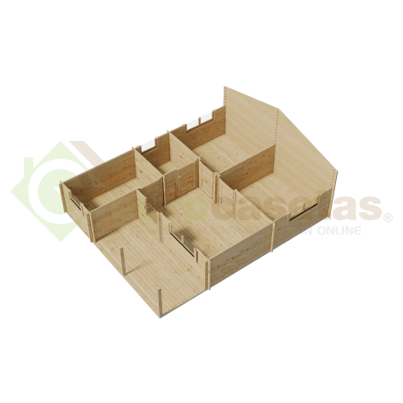 Casa de madera Freya 32 m², 44 mm