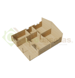 Casa de madera Freya 32 m², 44 mm