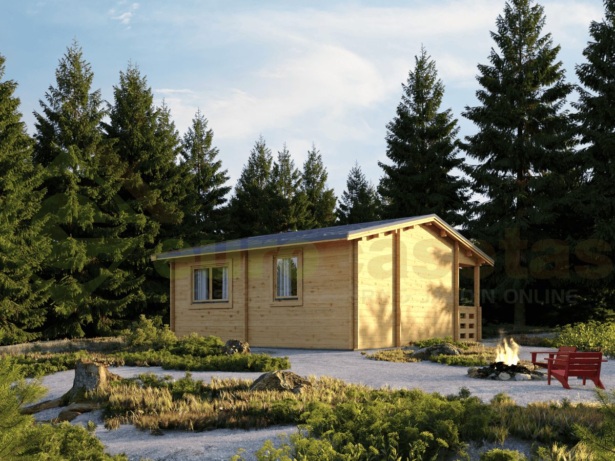 Casa de madera Moosy 24 m², 44 mm