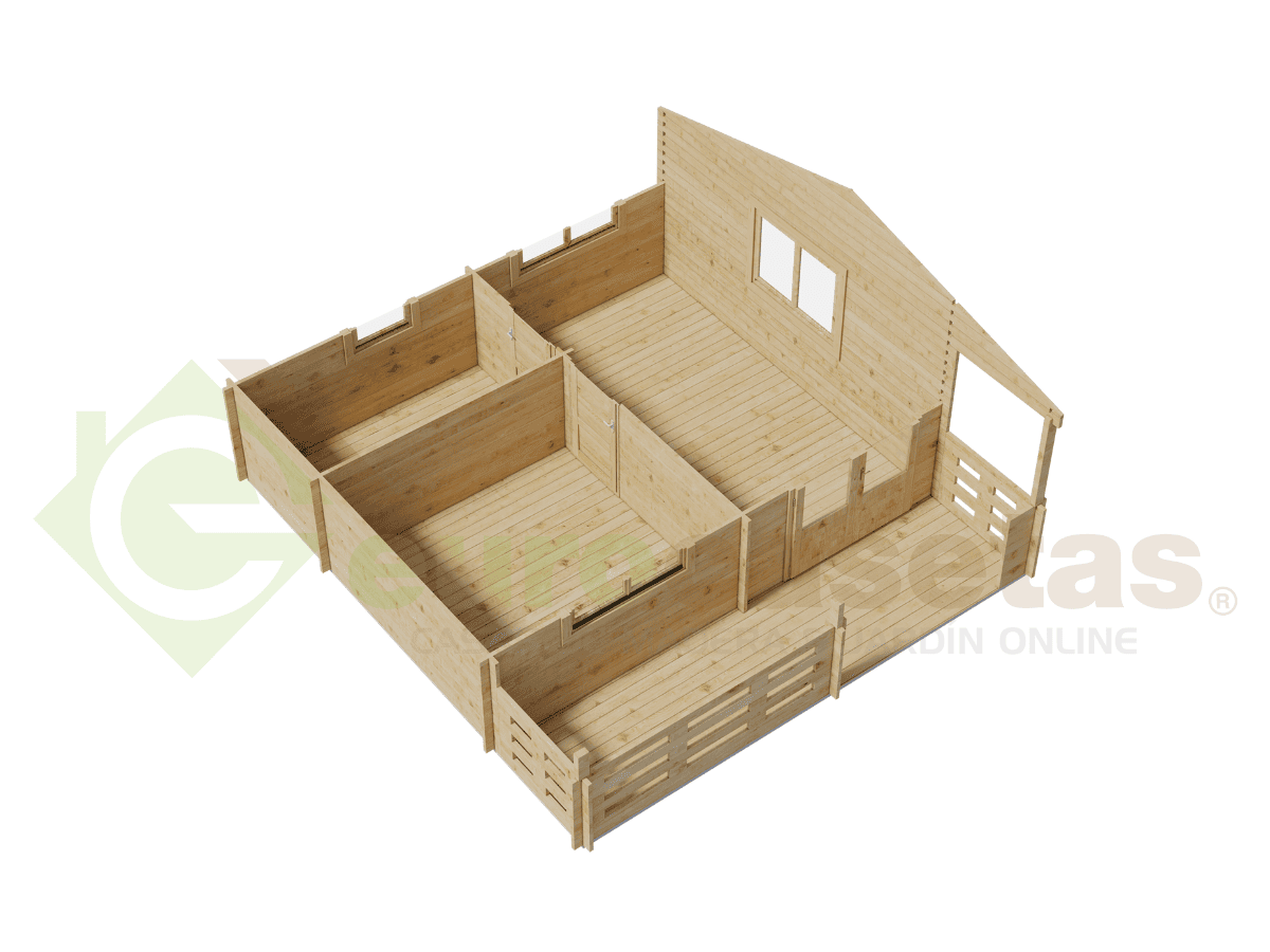 Casa de madera Moosy 24 m², 44 mm