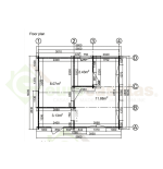 Hazel Wooden House 25 m², 44 mm