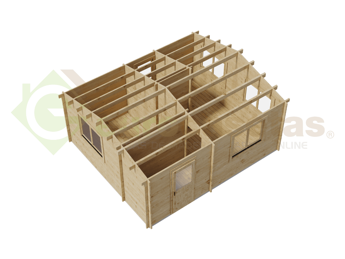 Casa de madera Hazel 25 m², 44 mm