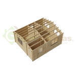 Hazel Wooden House 25 m², 44 mm