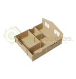 Hazel Wooden House 25 m², 44 mm