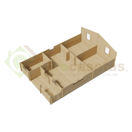 Sora Wooden House 42 m², 44 mm