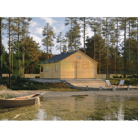Maison en bois Liora 46 m², 44 mm