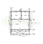 Maison en bois Liora 46 m², 44 mm