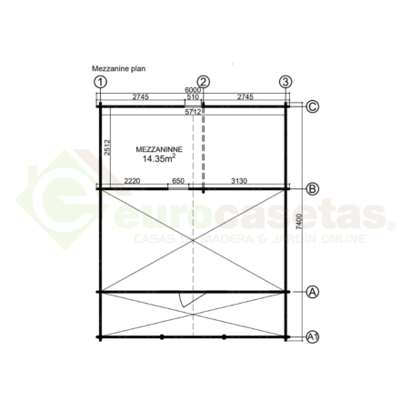 Maison en bois Liora 46 m², 44 mm