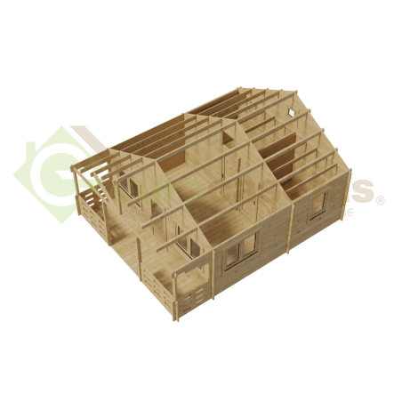 Maison en bois Liora 46 m², 44 mm