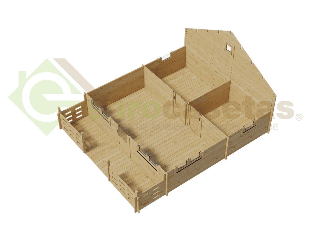 Casa de madera Liora 46 m², 44 mm