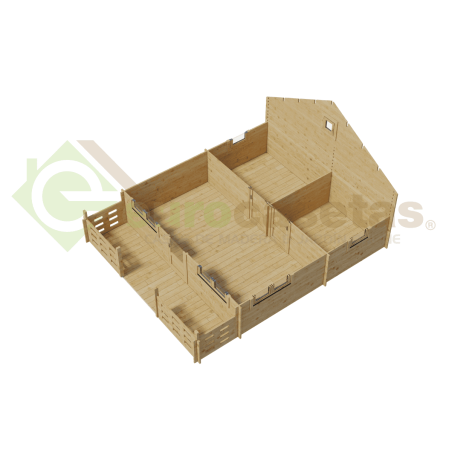 Maison en bois Liora 46 m², 44 mm