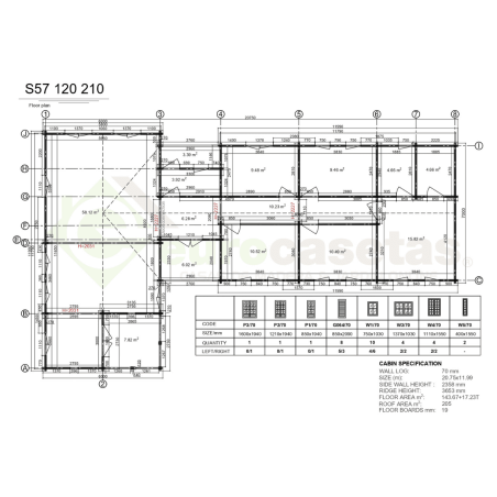 Aurea Wooden House 144 m², 70 mm