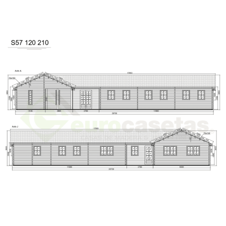 Aurea Wooden House 144 m², 70 mm