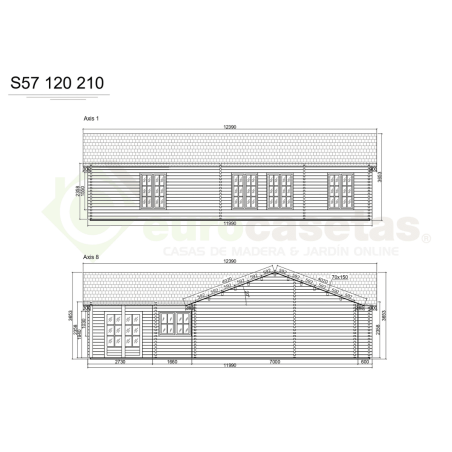 Aurea Wooden House 144 m², 70 mm
