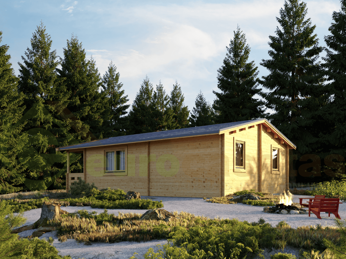 Casa de madera Sora 42 m², 44 mm